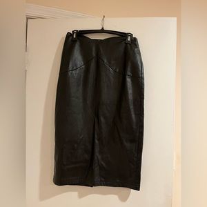 Shein Black Leather Skirt Size M/6